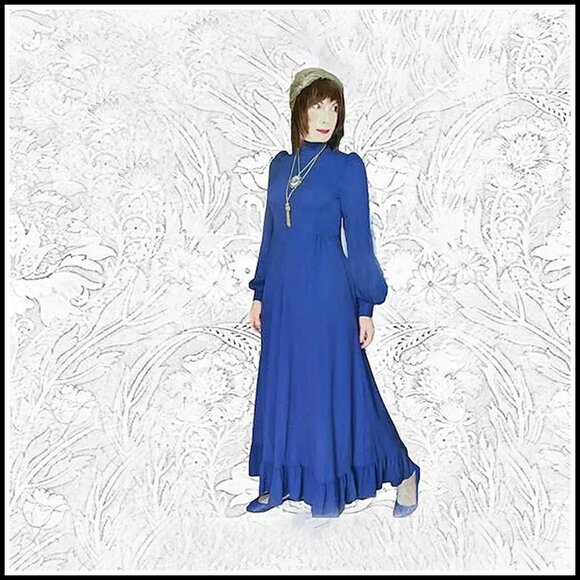 Vintage Renaissance Faire Gown Juliet Style, Woodland Goth Ren Fair VFG - Picture 7 of 14